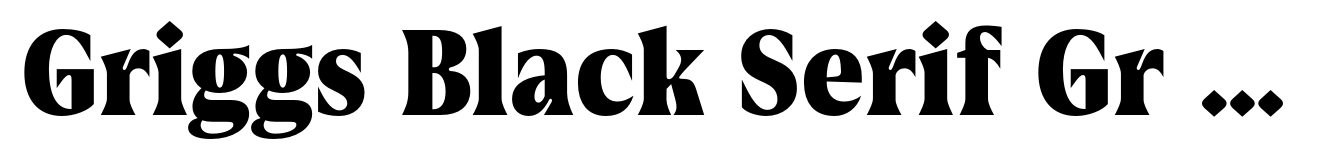 Griggs Black Serif Gr Ss01